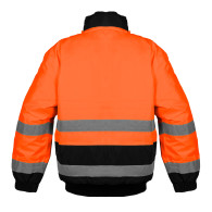 Arbetsjacka med varsel, fodrad, orange, storlek XL.
