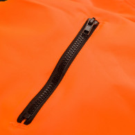 Arbetsjacka med varningssignaler, isolerad, orange, storlek XXXL.