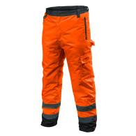 Arbetshängselbyxor varsel, fodrade, orange, storlek XXXL.