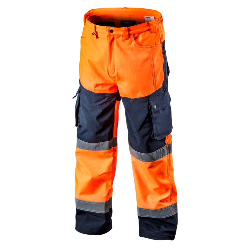Arbetsbyxor varning softshell, orange, storlek XXL