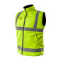 Ärmellose Arbeitsweste, beidseitig, eine Seite reflektierend, gelb, Größe XXXL/60.