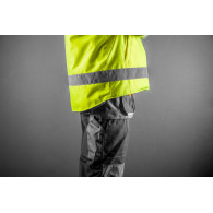 Ärmellose Arbeitsweste, beidseitig, eine Seite reflektierend, gelb, Größe XXXL/60.