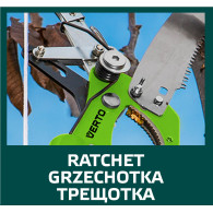 Sekator gąsienicowy z przekładnią i piłą ogrodową, średnica cięcia dla sekatora 30 mm