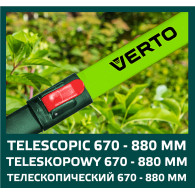 Häcksax med vågiga teleskopiska handtag 670 - 880 mm, blad 200 mm