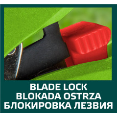 Trädgårdssax med smidda blad och ratt, skärkapacitet 20 mm.