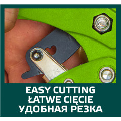 Trädgårdssax med smidda blad och ratt, skärkapacitet 20 mm.