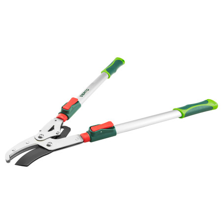 Beskärningssax med teleskopskaft 670 mm, skärdiameter 45 mm, aluminiumhandtag.