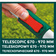 Sekator do gałęzi kowadełkowy teleskopowy 670 mm, średnica cięcia 45 mm, uchwyty aluminiowe