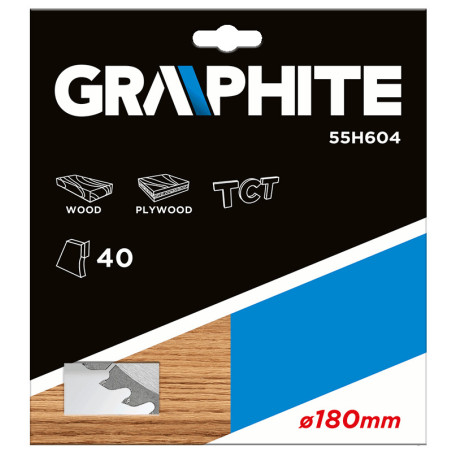 Sågklinga, cirkelsåg, 180 x 30 mm, 40 tänder