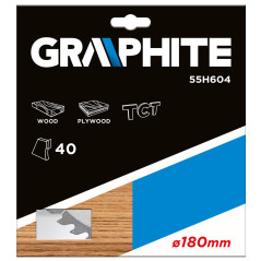 Sågklinga, cirkelsåg, 180 x 30 mm, 40 tänder