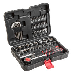 Set med hylsnycklar 1/4', 3/8', 63 delar. | HandlaSmidigt.se