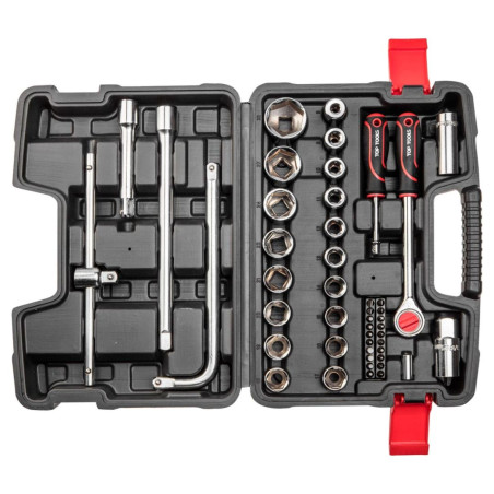 Hylsnyckelset 1/4', 1/2', 47 delar.