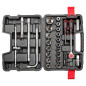 Hylsnyckelset 1/4', 1/2', 47 delar.