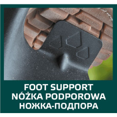 Spade med skarp klinga, trähandtag, T-Rex