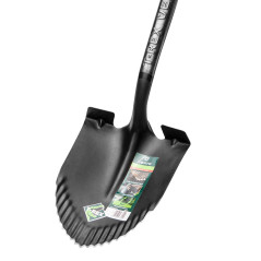 Spade med skarp klinga, trähandtag, T-Rex