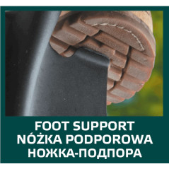 Spade, trähandtag, T-Rex