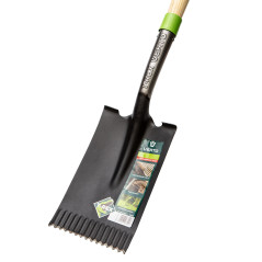 Spade, trähandtag, T-Rex