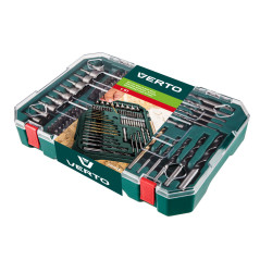 Ett set med 81 borr och bits, hylsor