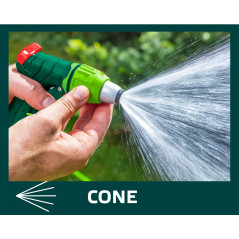 Spridare med justerbart munstycke