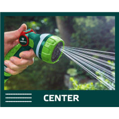 Spridarpistol med 7 funktioner och kontinuerlig justering av strålen.