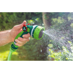 Spridarpistol med 7 funktioner och kontinuerlig justering av strålen.