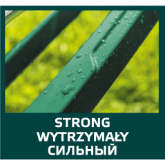 Oscillerande sprinkler, bevattningsyta 13x18 m, 16 bevattningsmunstycken, nål för att rensa munstycken.