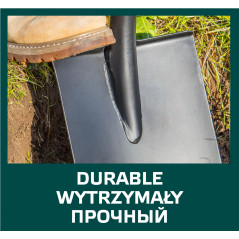 Spade rakt, metallhandtag, plasthandtag