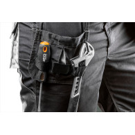 Korta HD-shorts, canvasbälte, avtagbara fickor, storlek XXL/58.