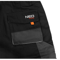 Korta HD-shorts, canvasbälte, avtagbara fickor, storlek XXL/58.