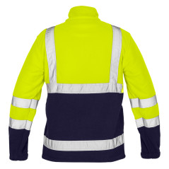 Fleece-tröja varning, gul, storlek S