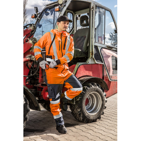 Arbetsjacka varning, orange, storlek S