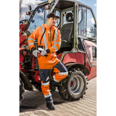 Arbetsjacka varning, orange, storlek XL