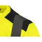 Varningströja, mörk botten, gul, storlek S