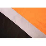 Varningströja, mörk botten, orange, storlek M