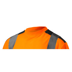 Varningströja, mörk botten, orange, storlek XXL