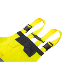 Arbetshängselbyxor, varningsbyxor, vattentäta, gula, storlek M