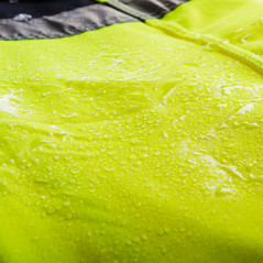 Arbetshängselbyxor, varningsbyxor, vattentäta, gula, storlek M