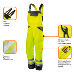Arbetsbyxor, varningsfärgade, gula, storlek S