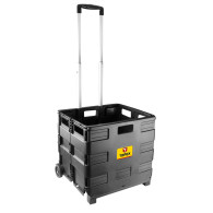 Transportvagn, hopfällbar låda, bärkapacitet 35 kg.