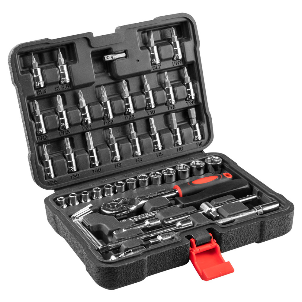 Set med hylsnycklar 1/4' 49 st.