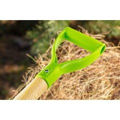 Universella gafflar med 4 tänder, trähandtag, handtag av plast.