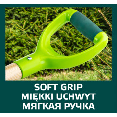 Gafflar för grävning 4 tänder trähandtag, handtag av plast.