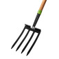 Gafflar för grävning 4 tänder trähandtag, handtag av plast.