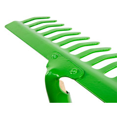 Universell rakgaller, 16 tänder, nitad huvud, trähandtag