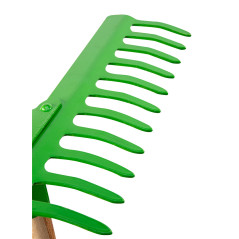 Universell rakgaller, 16 tänder, nitad huvud, trähandtag