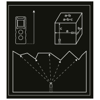 Laseravståndsmätare, räckvidd 20 m