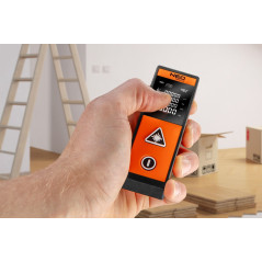 Avståndsmätare med laser, räckvidd 40 m, pekskärm