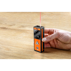 Avståndsmätare med laser, räckvidd 40 m, pekskärm