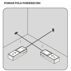 Avståndsmätare med laser, räckvidd 40 m, pekskärm