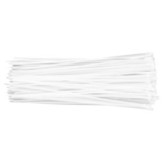 Bandklämmor 3,6 x 300 mm, 100 st, vita